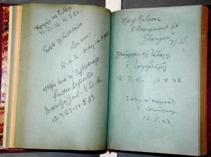 Two pages in the Autograph book of Mary Twamley (Kilmainham Gaol Archive)