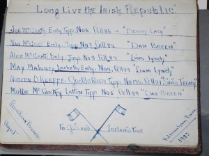 Found in Jenny Coyle's Autograph Book (Kilmainham Gaol Archive)