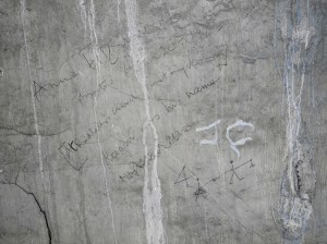 Graffiti located in a cell on Corridor 3 of the Middle Floor.