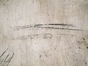 Graffiti located on Corridor 1 of the Top Floor.