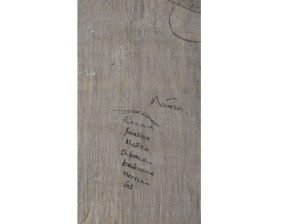 Partial list of the months of the year in Irish located in a cell on Corridor 3 of the Middle Floor.