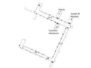 Plan of Middle Floor West Wing Kilmainham Gaol